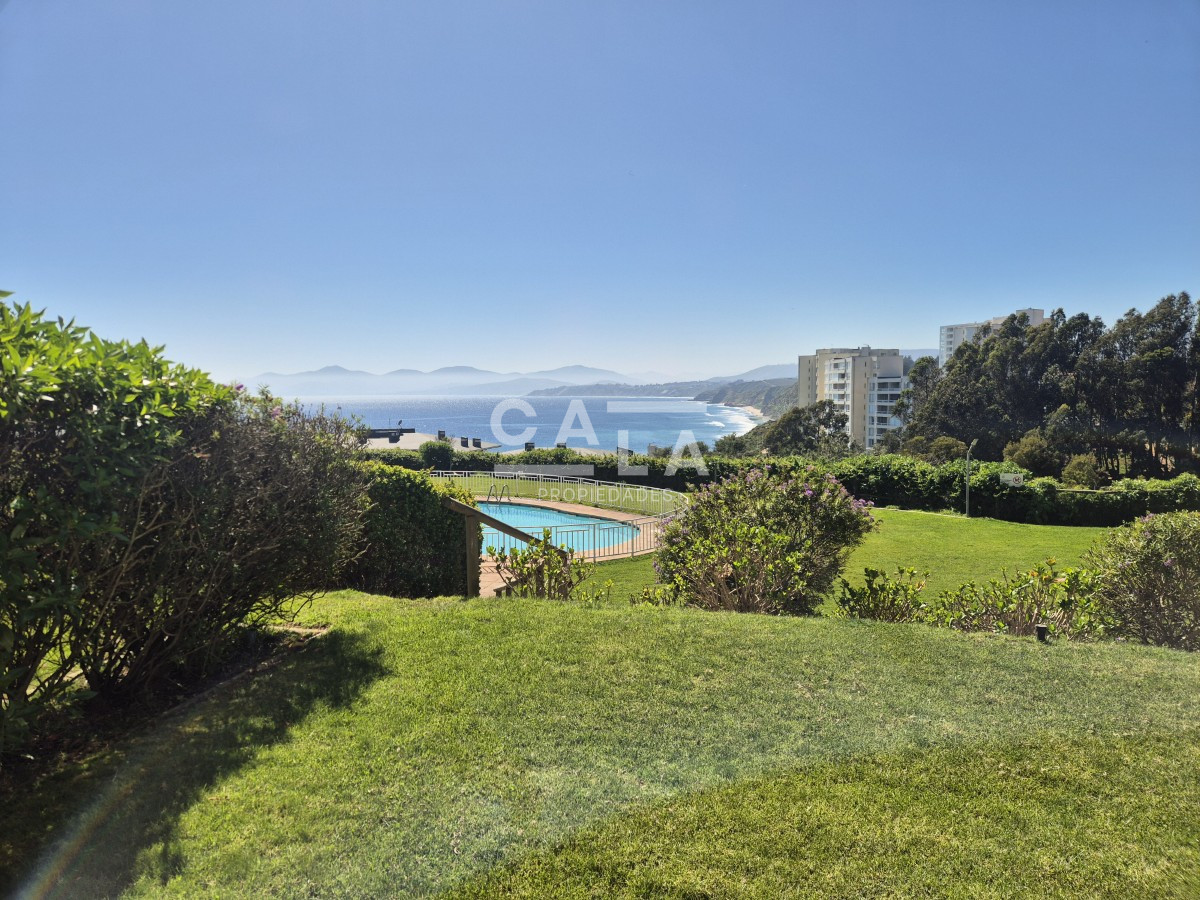 Departamento con jardín y vista al mar en Costa Quilén 